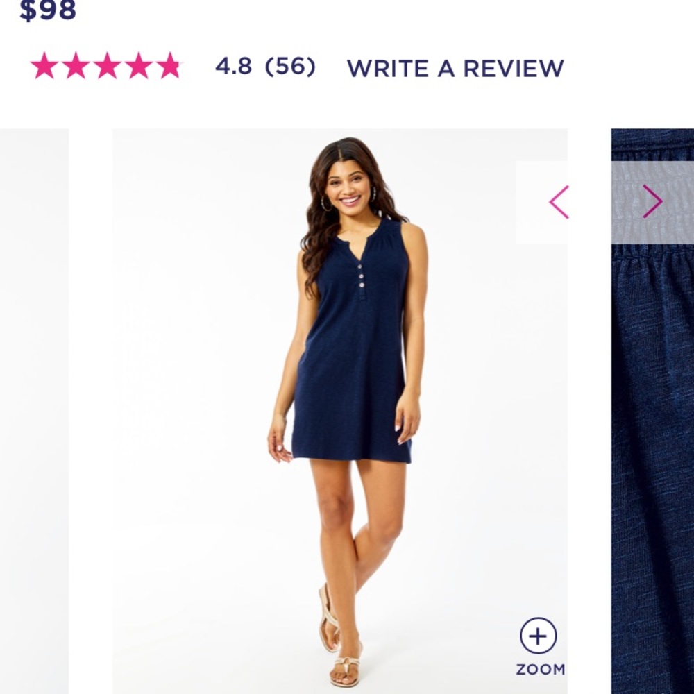 Lilly Pulitzer Essie Navy Blue Dress Medium